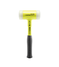 Maillet SUPERCRAFT manche acier incassable jaune fluorescent Ø60mm HALDER