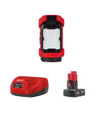Projecteur éclairage de zone packout M12 ALIP-0 + 1 batterie 12V 4 Ah + chargeur C12C MILWAUKEE