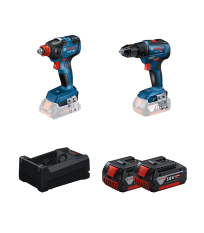 Pack 2 outils 18V Visseuse à chocs / Boulonneuse GDX 18V-200 + Perceuse-visseuse GSR 18V-55 BOSCH