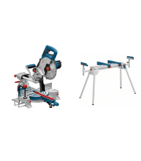 Scie à onglet radiale Ø216 mm GCM 18V-216 + Piétement GTA 2600 BOSCH