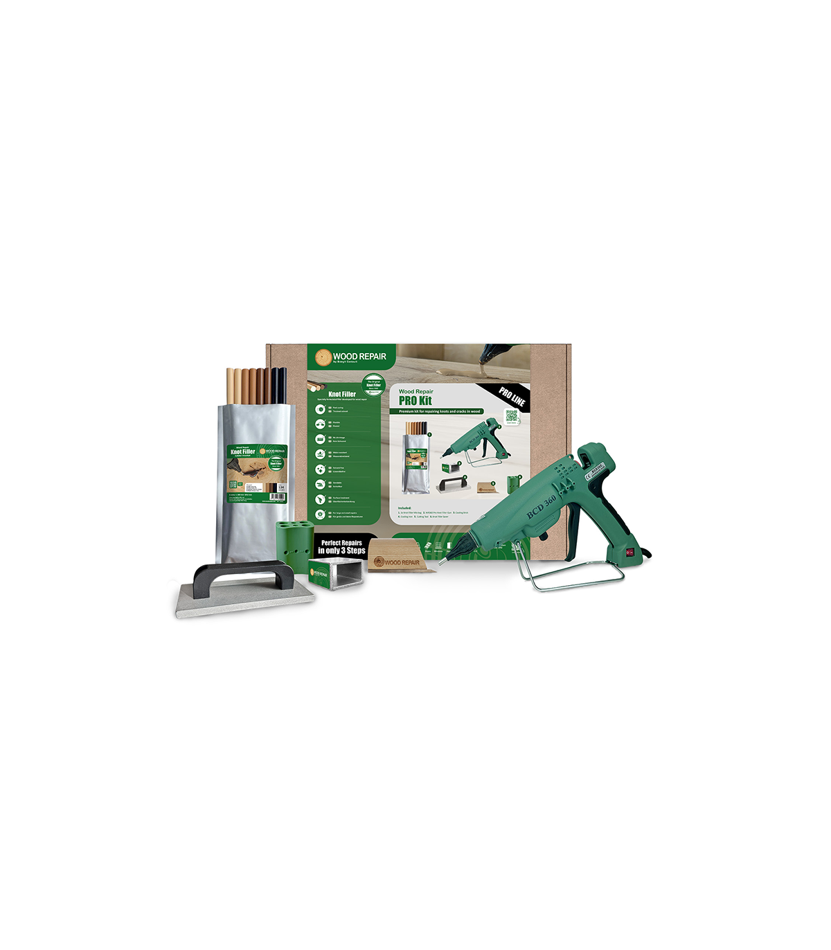 Kit de réparation bois BCD 360 Pro WOOD REPAIR