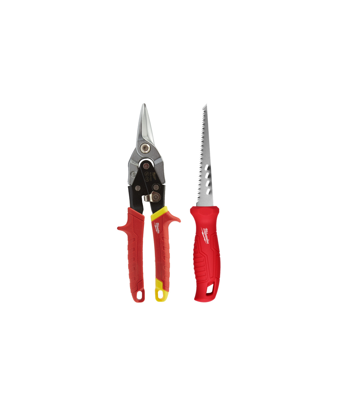 Pack ciseau aviation coupe droite + couteau à guichet MILWAUKEE