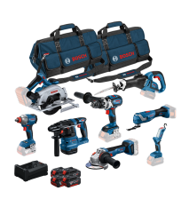 Pack 8 outils (GBH + GWS + GDX + GSB + GKS + GSA +  GOP + GLI) BOSCH