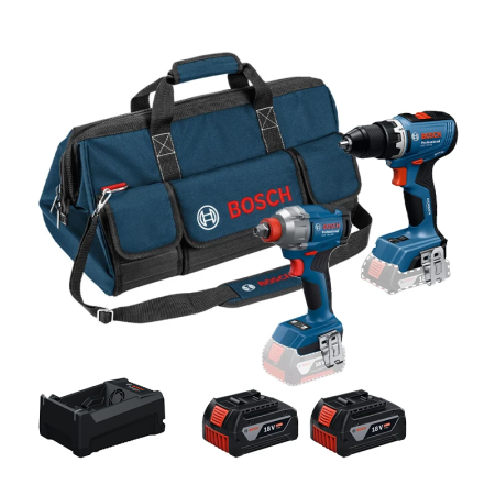 Pack 2 outils 18V Visseuse à chocs / boulonneuse GDX 18V-285 + Perceuse-visseuse GSR 18V-65 BOSCH