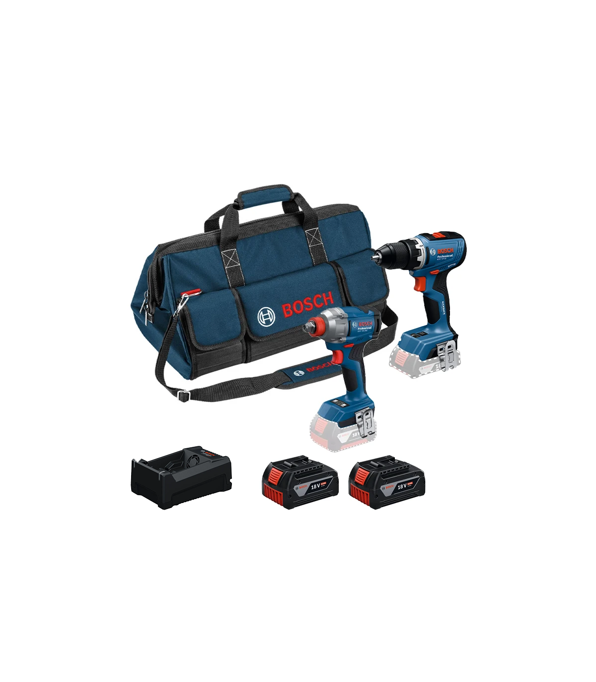 Pack 2 outils 18V Visseuse à chocs / boulonneuse GDX 18V-285 + Perceuse-visseuse GSR 18V-65 BOSCH