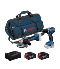 Pack 2 outils 18V Perceuse-visseuse GSR 18V-65 + Meuleuse Ø125 mm GWS 18V-8 BOSCH