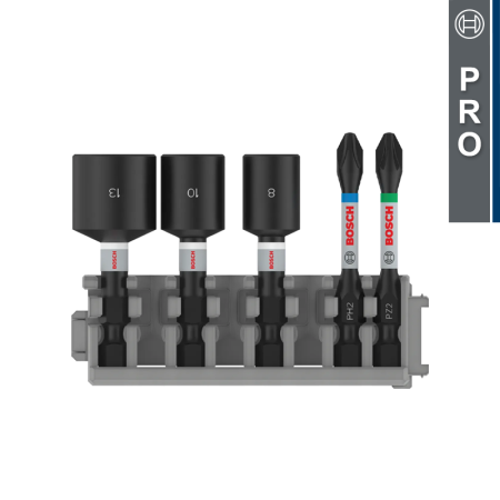 Coffret de 5 embouts et douilles PRO Impact BOSCH