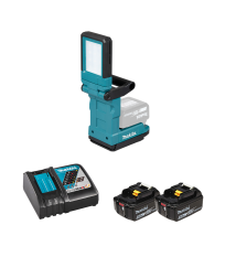 Lampe magnétique 18V EUADML819 + 1 batterie BL1850B 18V 5Ah + chargeur rapide DC18RC MAKITA