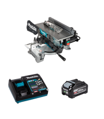 Scie à onglet radiale et délignage 40V Ø216mm LH001GZ + 1 batterie BL4040F 40V 4 Ah + chargeur rapide DC40RA MAKITA